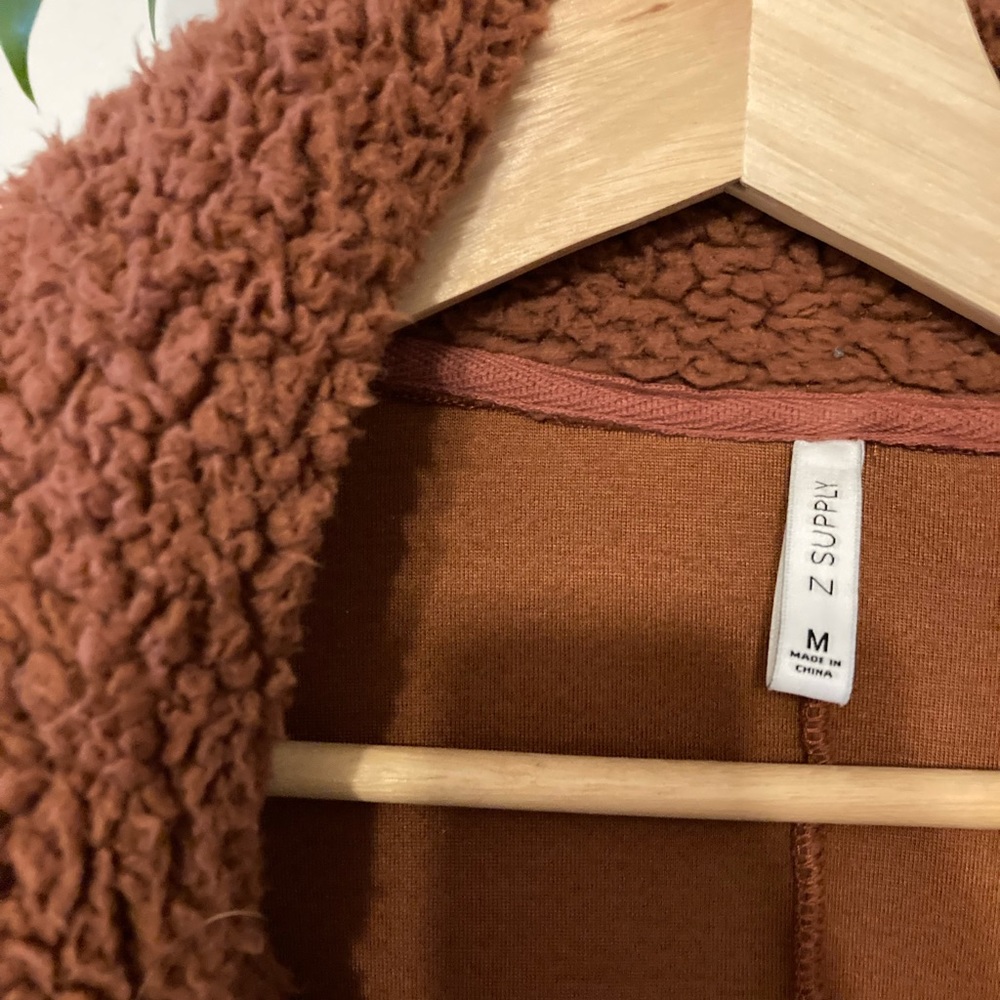 Rust Colored Teddy Jacket - Picture 2 of 2